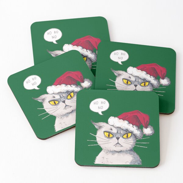 Item preview, Grumpy Christmas Cat designed and sold by Lawendowetwory.