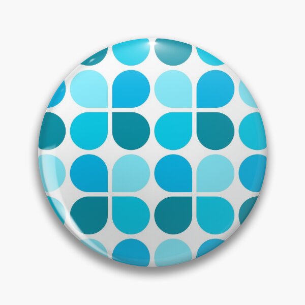 Item preview, Cyan geometric shapes in repeated pattern designed and sold by acidmit.