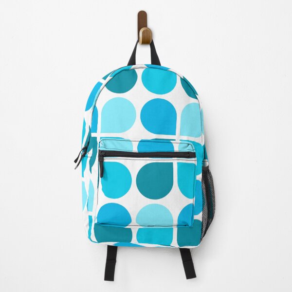 Item preview, Cyan geometric shapes in repeated pattern designed and sold by acidmit.