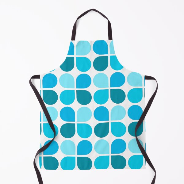 Item preview, Cyan geometric shapes in repeated pattern designed and sold by acidmit.
