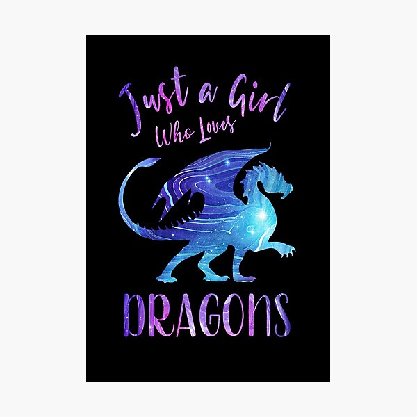 Item preview, Just a Girl Who Loves Dragons designed and sold by Sarah Wainwright.