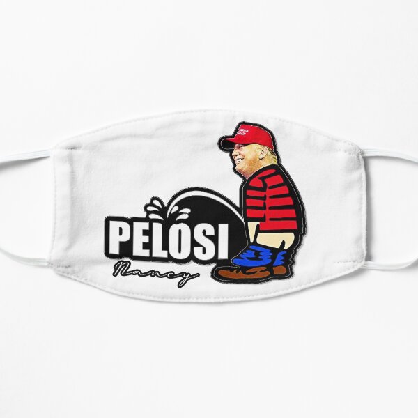 Trump Pissing PELOSI Shaped Sticker (drôle de pisser politique à gauche nancy) Flat Mask