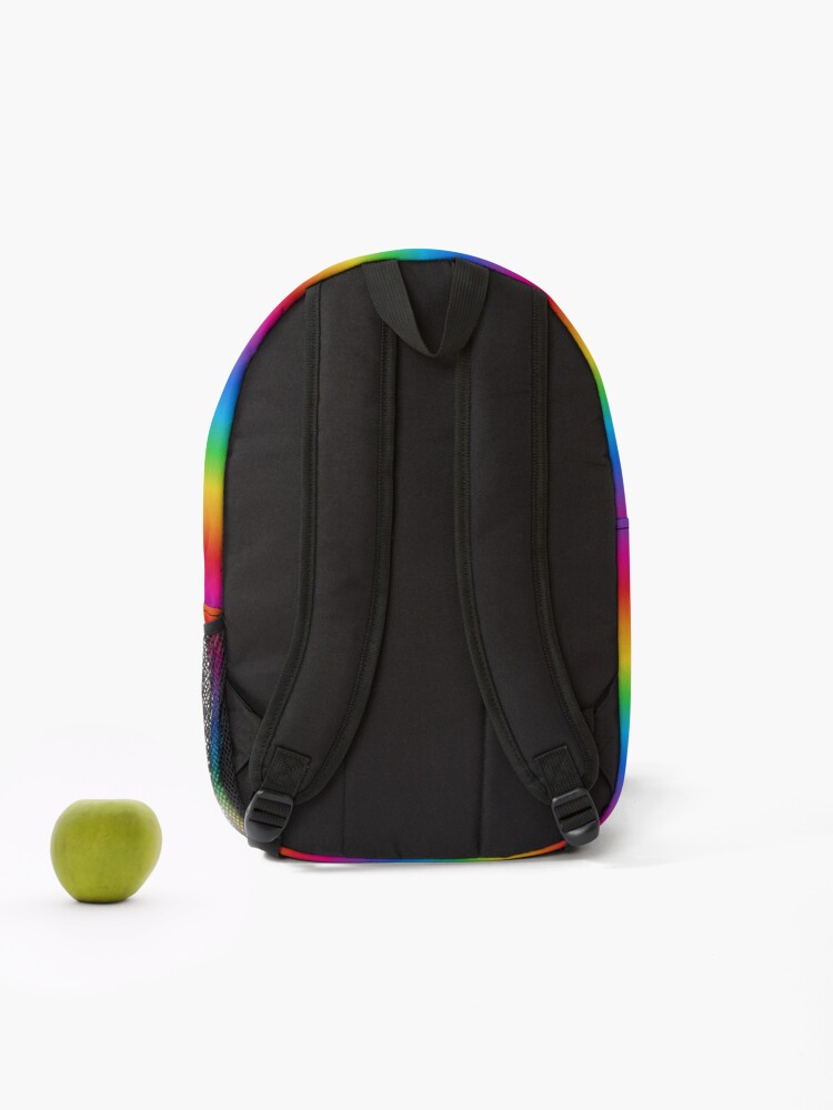 Thumbnail 2 of 3, Backpack, Rainbow Parallel Galaxy designed and sold by ReesDesigns.