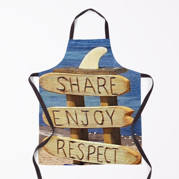 Item preview, Surfer sign to surfers at a surfing beach - Share, Enjoy, Respect. Community. designed and sold by JellyBeenzz.