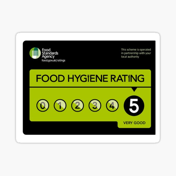 Food Hygiene Rating Original Display 5 star Sticker