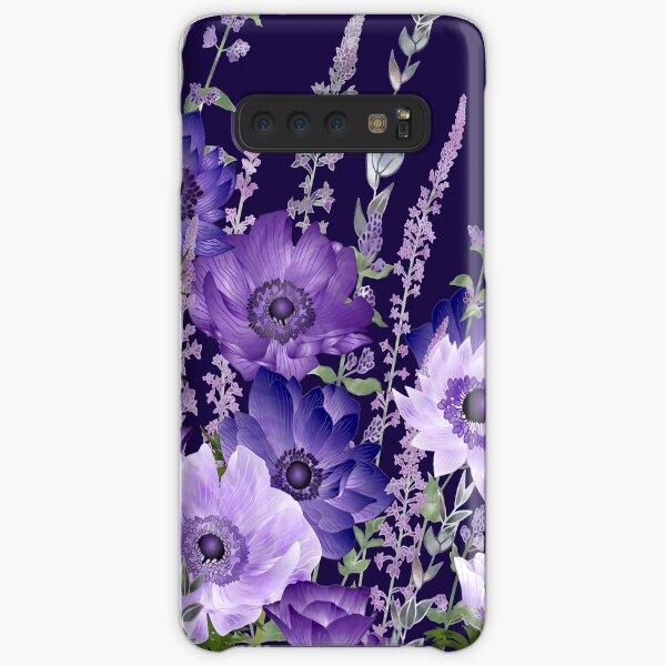 Purple Anemones & Catmint Flowers Samsung Galaxy Snap Case