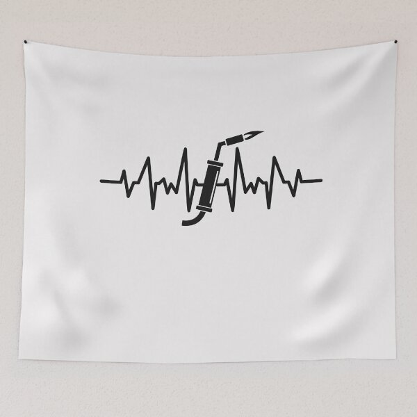 Item preview,  Welder Torch Heart Rate (Black) designed and sold by Millenial Designs.