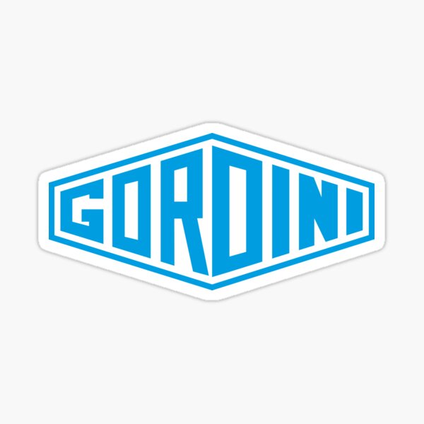 Emblème Simca Gordini - Trintignant, Behra, Manzon, Wimille, Sommer - imprimé bleu Gordini Sticker