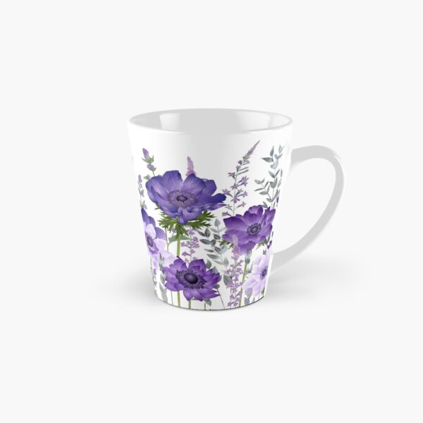 Purple Anemones & Catmint Flowers Tall Mug