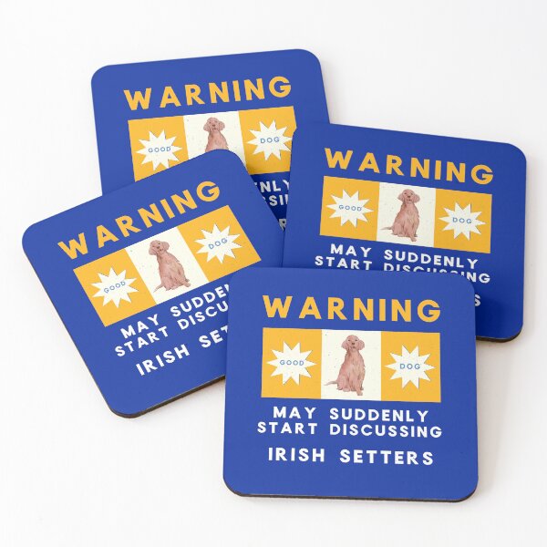Item preview, Warning May Suddenly Start Discussing Irish Setters Funny designed and sold by Guarddogdrive.