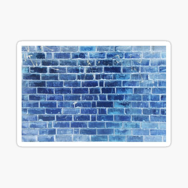 Water Blue Brick Wall Surface Sticker
