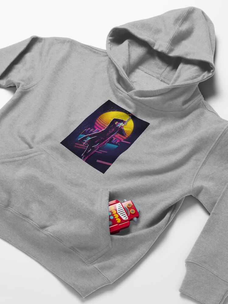 Alternate view of Devil May Cry - Vergil (80s Retro) Kids Pullover Hoodie