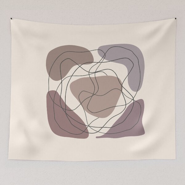 Item preview,  Boho Abstract Shape Warm Toned  minimalist Print designed and sold by zedonee.