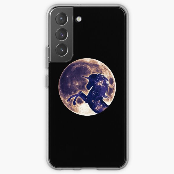 Unicorn, moon, full moon, fantasy, magic, magical, horse Samsung Galaxy Soft Case