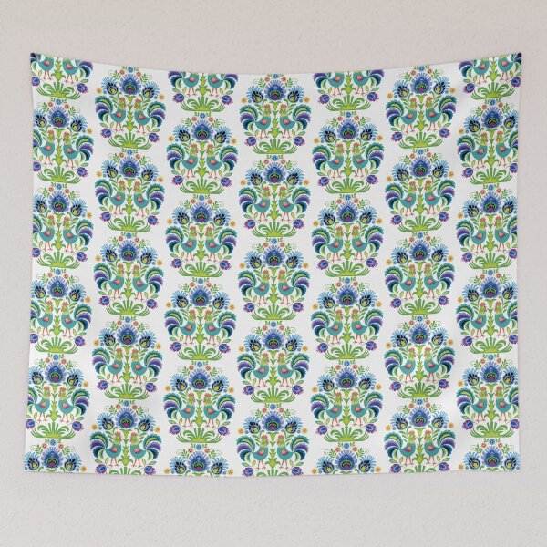Item preview, Polish Folk Design Two Roosters designed and sold by Barbara Pixton.