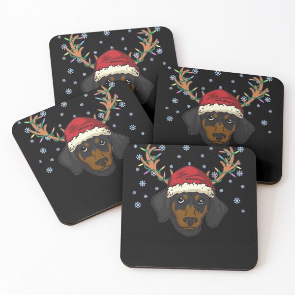 Item preview, Christmas Dachshund reindeer dog designed and sold by MGO-Design.