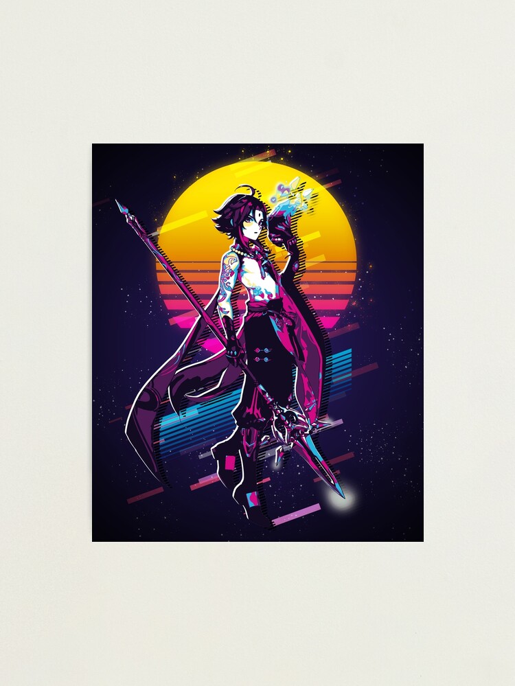 Alternate view of Xiao - Genshin Impact 80s retro Photographic Print