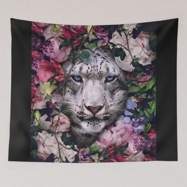 Aperçu de l'œuvre Lion caché dans les fleurs créée et vendue par kamikrison.