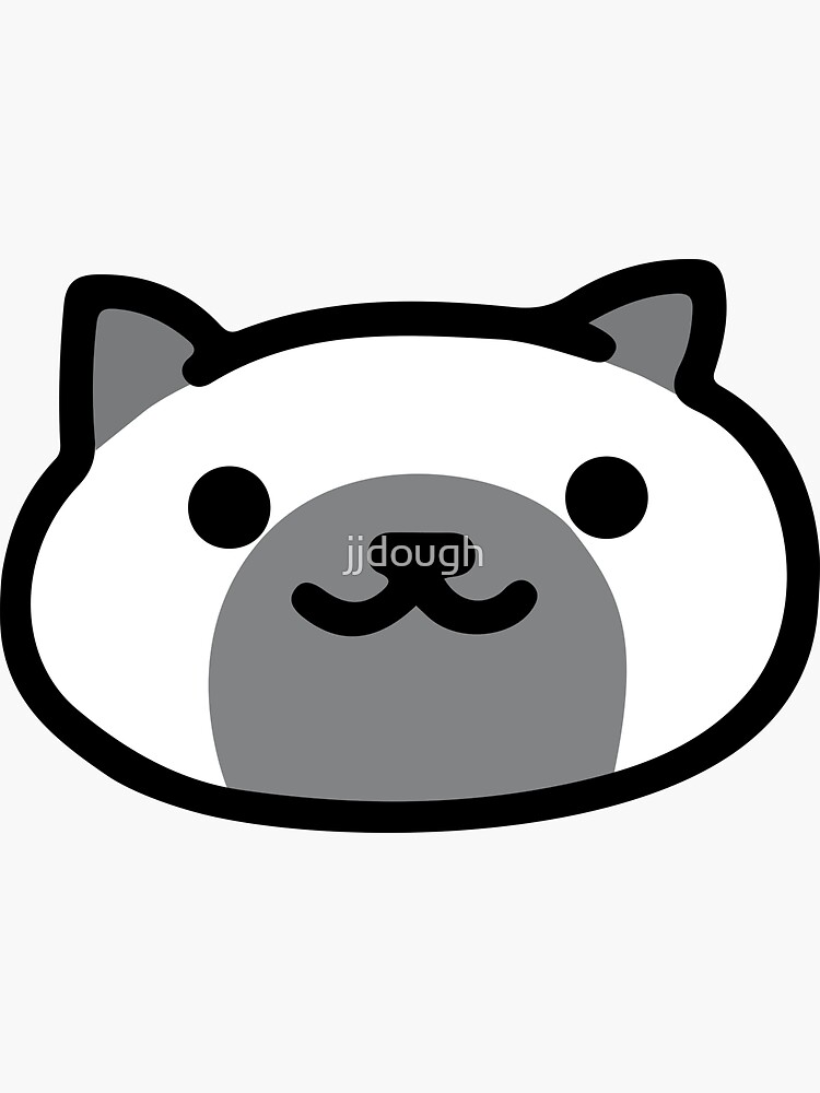"Marshmallow Neko Atsume" Sticker by jjdough Redbubble
