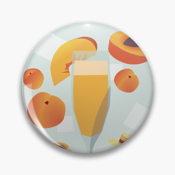 Item preview, peaches and bellini cocktail designed and sold by DaryaGeft.