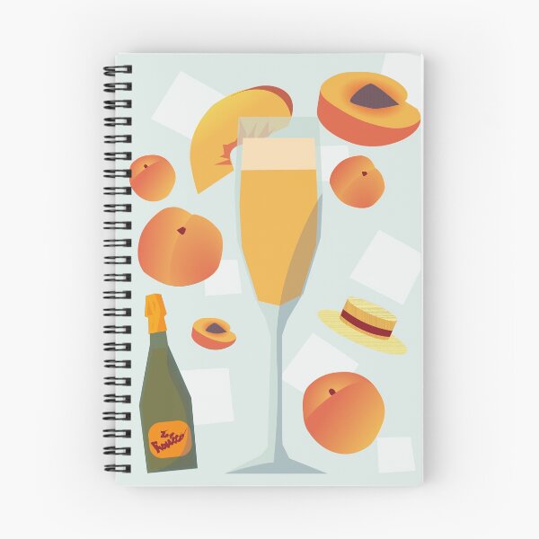 Item preview, peaches and bellini cocktail designed and sold by DaryaGeft.
