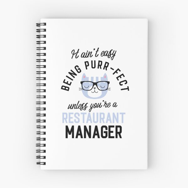 Item preview, Restaurant Manager Cat Gifts for Cat Lovers - It ain't easy being Purr Fect designed and sold by betternotes.