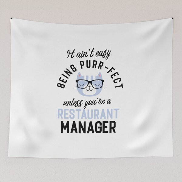 Item preview, Restaurant Manager Cat Gifts for Cat Lovers - It ain't easy being Purr Fect designed and sold by betternotes.