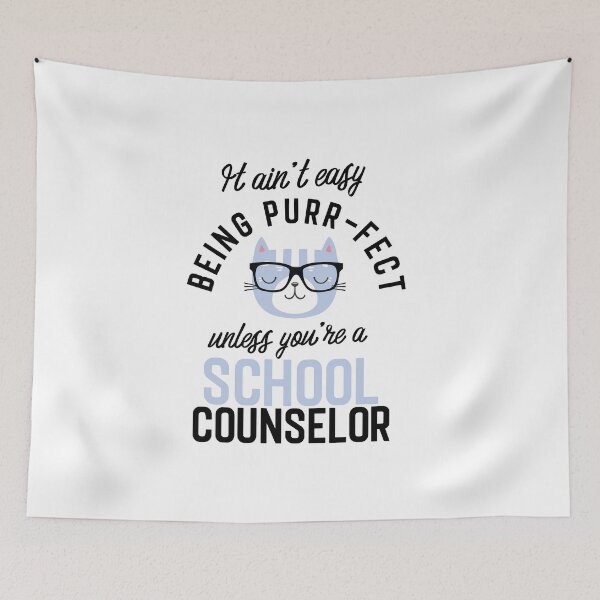 Artikelvorschau, School Counselor Cat Gifts for Cat Lovers - It ain't easy being Purr Fect entworfen und verkauft von betternotes.