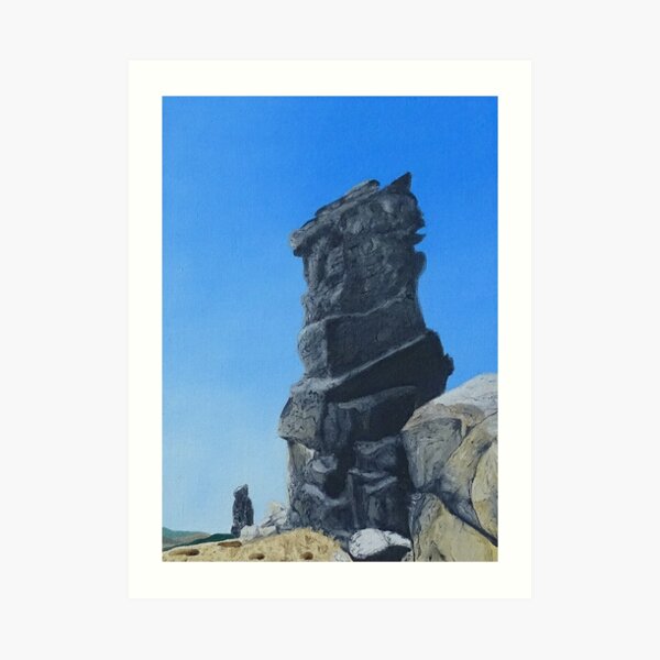Germany, Harz, Teufelsmauer / oil painting Art Print