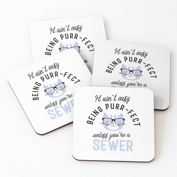 Item preview, Sewer Cat Gifts for Cat Lovers - It ain't easy being Purr Fect designed and sold by betternotes.