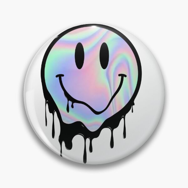 Artikelvorschau, Säuretropfender schmelzender schillernder Regenbogen-Smiley entworfen und verkauft von SoulRising.