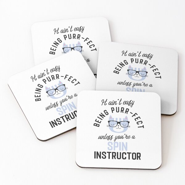 Item preview, Spin Instructor Cat Gifts for Cat Lovers - It ain't easy being Purr Fect designed and sold by betternotes.