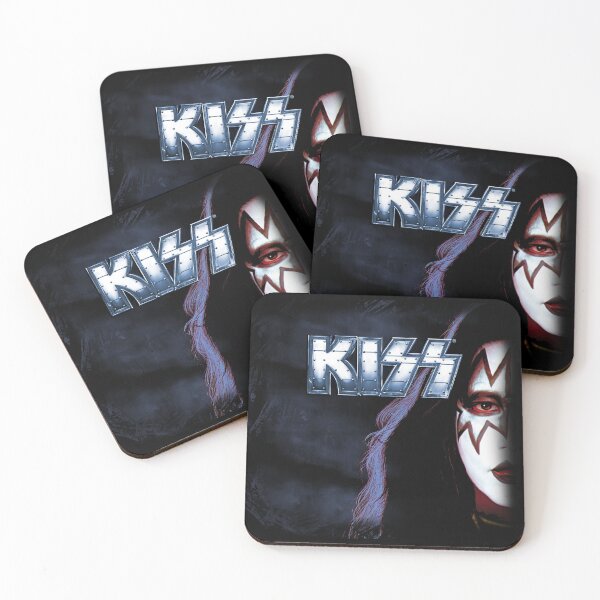 Moody Spaceman of Kiss The Band Banner Coasters (Set of 4)