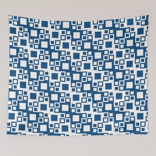 Item preview, Simple pattern with checkered tiles in classic blue color designed and sold by acidmit.
