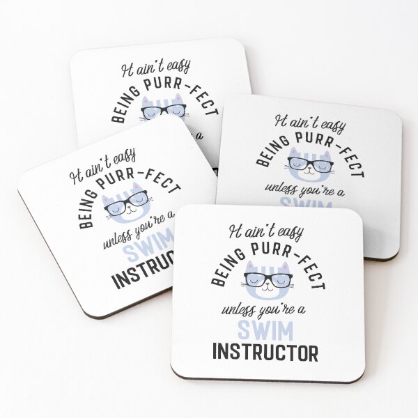 Item preview, Swim Instructor Cat Gifts for Cat Lovers - It ain't easy being Purr Fect designed and sold by betternotes.