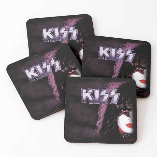Moody Starchild of Kiss The Band Banner Coasters (Set of 4)