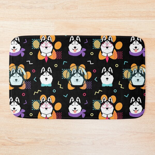 Item preview, Siberian Husky in Memphis Style designed and sold by Lulupainting.