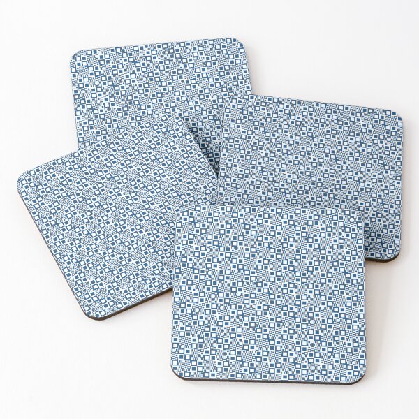 Item preview, Checkered tiles in a simple pattern in classic blue designed and sold by acidmit.