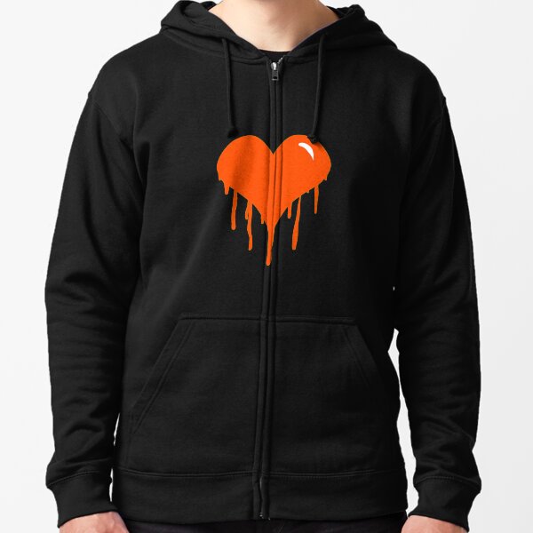 Dripping Heart Zipped Hoodie