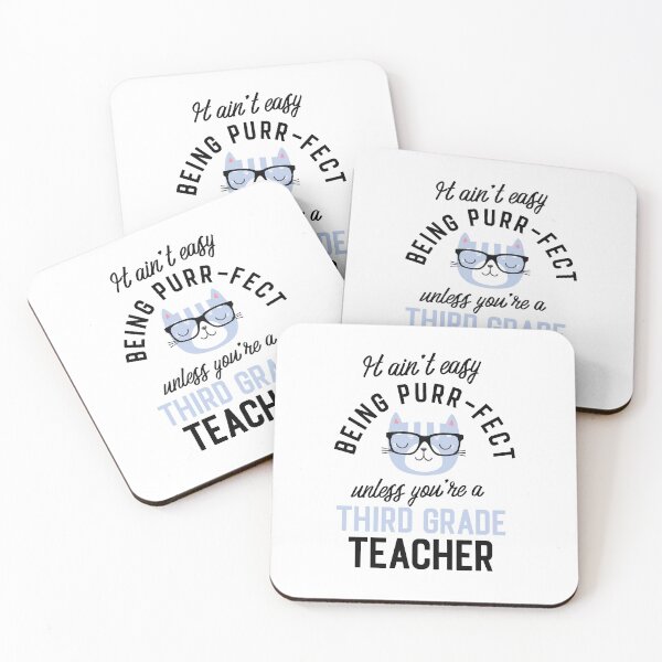 Item preview, Third Grade Teacher Cat Gifts for Cat Lovers - It ain't easy being Purr Fect designed and sold by betternotes.