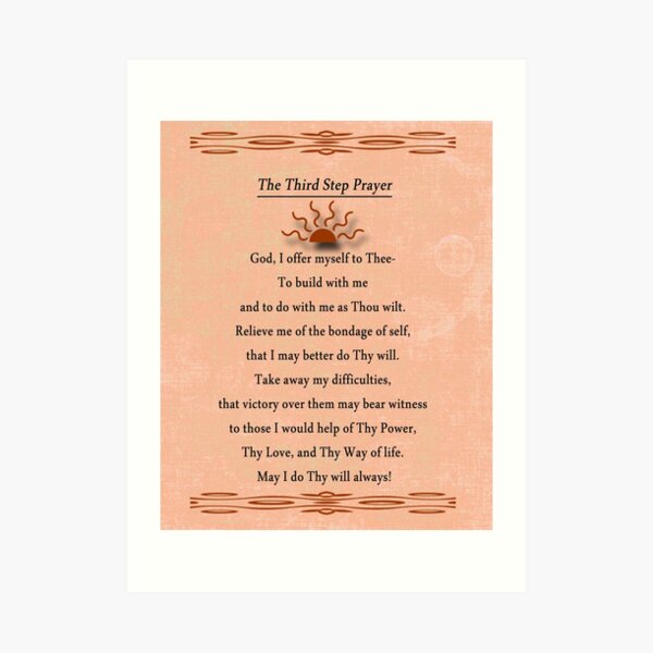 Third Step Prayer Art Print