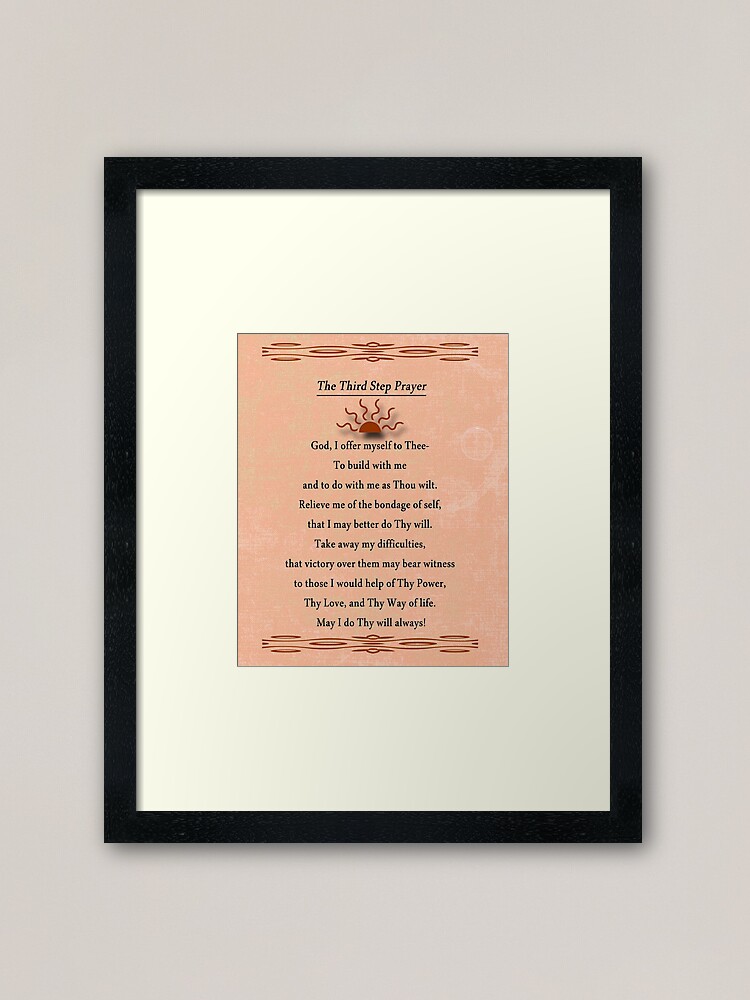 Alternate view of Third Step Prayer Framed Art Print