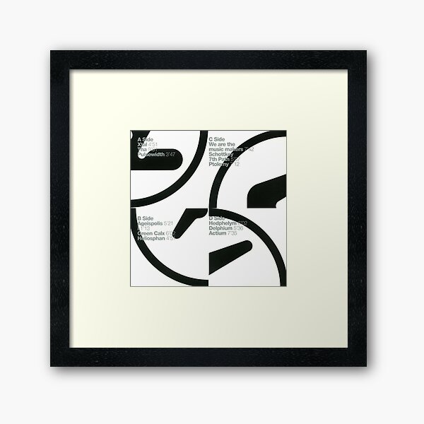 Aphex Twin Logo Selected Ambient Works Back Cover Framed Art Print