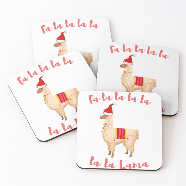 Artikelvorschau, Fa La La La Lama - Niedlicher weihnachtlicher entzückender Lama entworfen und verkauft von Irelene.