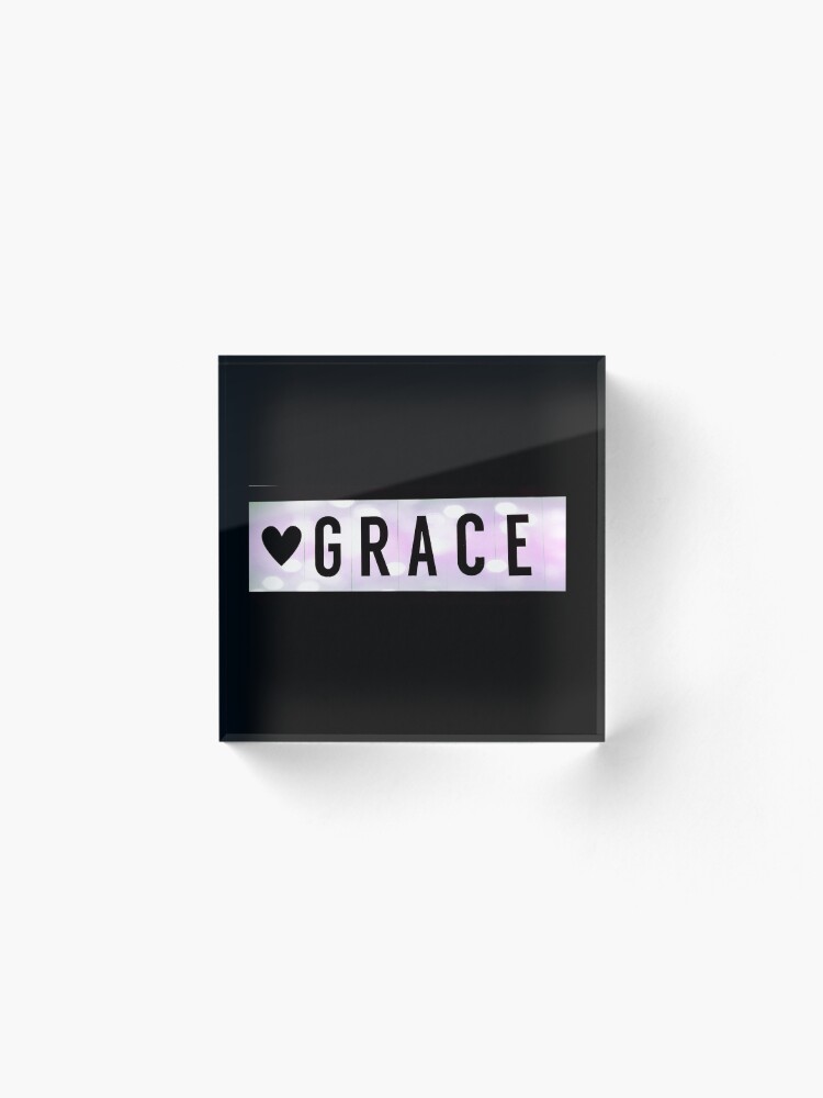 Alternate view of Grace magnet, Grace sticker Acrylic Block