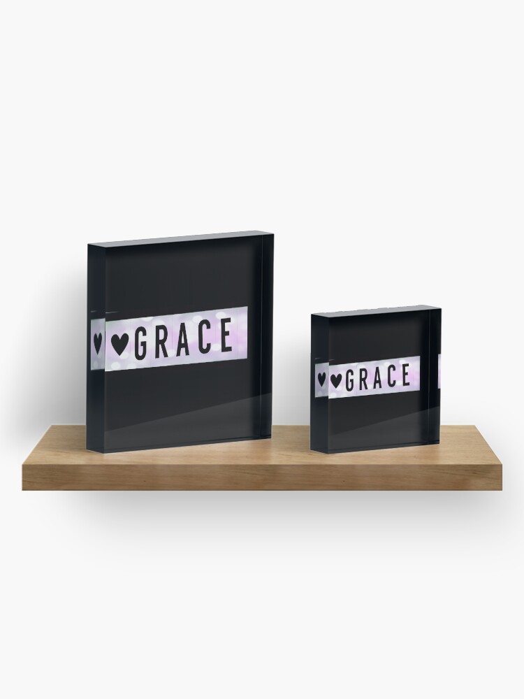Alternate view of Grace magnet, Grace sticker Acrylic Block