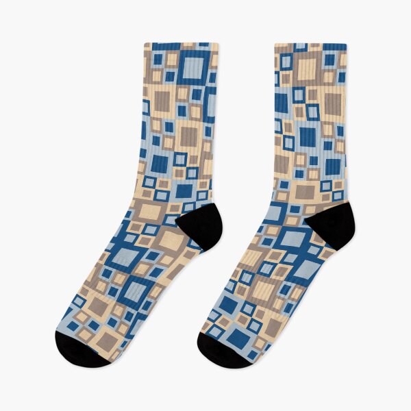 Item preview, Simple ornament with checkered tiles in classic blue color palette variations designed and sold by acidmit.