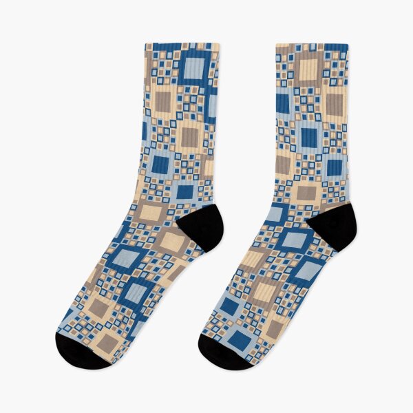 Item preview, Checkered tiles in a minimal ornament in classic blue color palette variations designed and sold by acidmit.