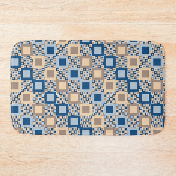 Item preview, Checkered tiles in a minimal ornament in classic blue color palette variations designed and sold by acidmit.
