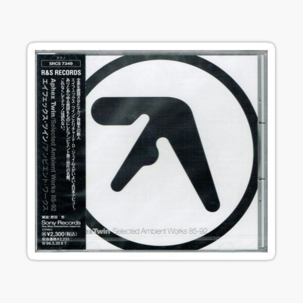 Aphex Twin Logo Selected Ambient Works Japanese Vinyl Edition Sticker